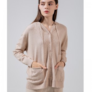 Fashionistas příležitostná univerzální Knit Hoodie Single top 68032n